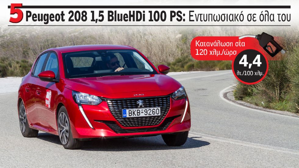 Το νέο Peugeot 208 με τον σύγχρονο 1,5 BlueHDi συγκαταλέγεται στα καλύτερα σε κατανάλωση αυτοκίνητα της κατηγορίας. 