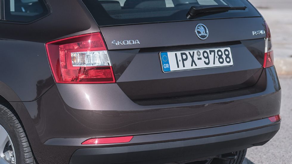 Zoom στις λεπτομέρειες του Skoda Rapid Spaceback.