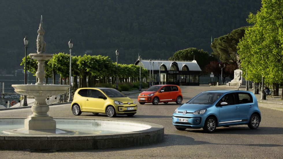 Η παλέτα των χρωμάτων του ανανεωμένου VW up! εμπλουτίζεται και αποτελείται από 13 αποχρώσεις αμαξώματος και 4 για την οροφή.