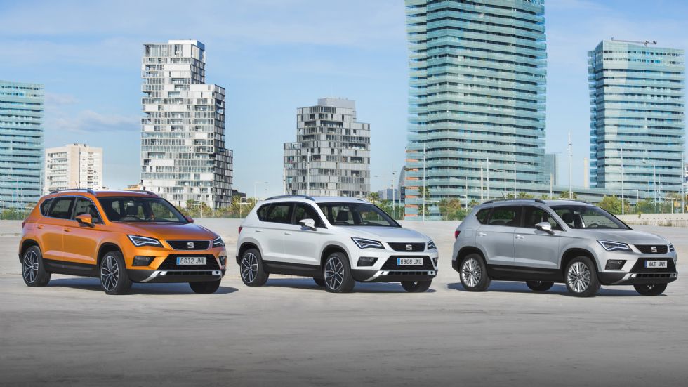 Το νέο SEAT Ateca διατίθεται σε τρεις διαφορετικές εκδόσεις: Reference, Style και Xcellence.