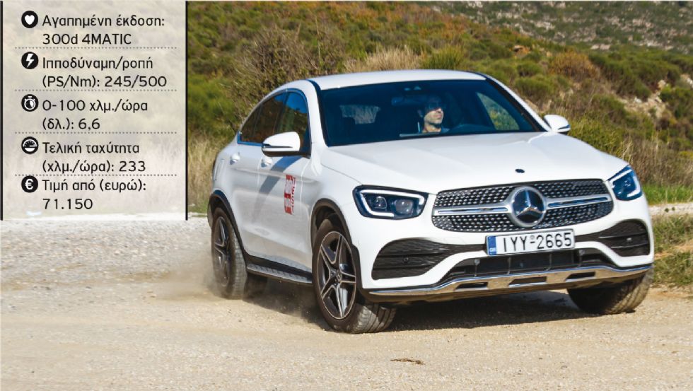 Η Mercedes GLC Coupe μπορεί να μεταλλαχτεί σε ένα πολύ δυναμικό και ξεσηκωτικό SUV 
ή και σε αληθινό εκτός δρόμου «κτήνος».