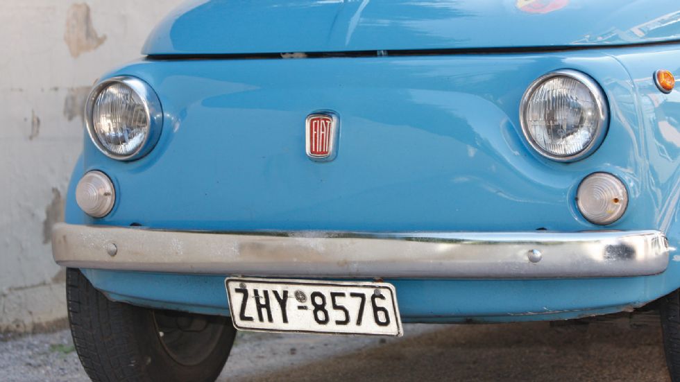 Λεπτομέρειες σχεδίασης Fiat 500 R 1972