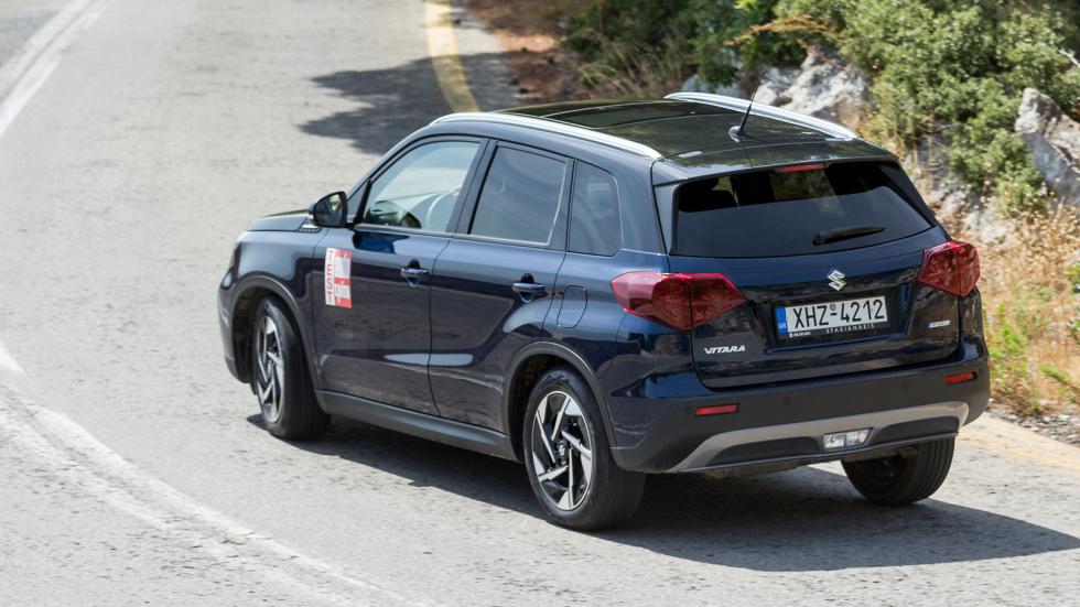 Η ποιότητα κύλισης του Suzuki Vitara είναι καλή, η αποσβένει εύκολα τις πιο πολλές από τις ανωμαλίες των δρόμων, με τη μόνη ουσιαστική ένσταση να αφορά την αίσθηση στο τιμόνι.