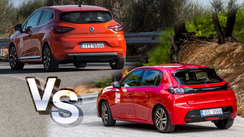 Μάχη στα 100 άλογα: Peugeot 208 Vs Renault Clio