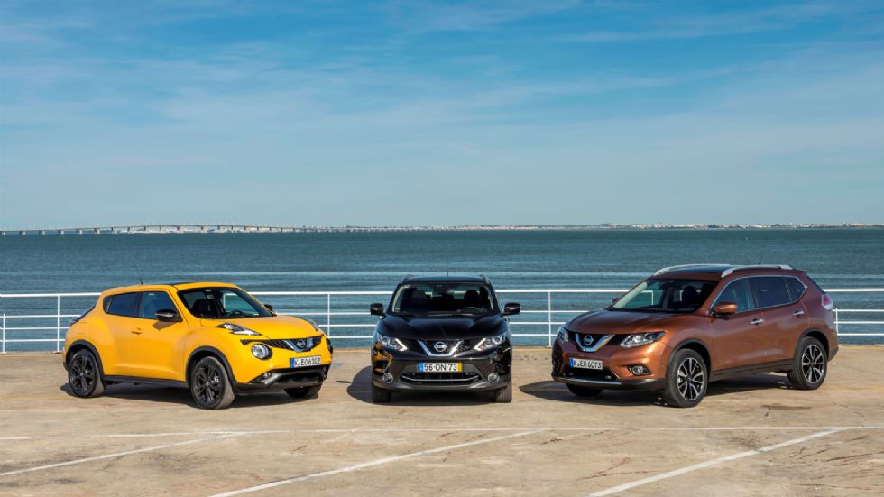 H γκάμα των crossovers της Nissan, με τα Qashqai, Juke και X-Trail, πλασάρεται στις πρώτες θέσεις του χάρτη πωλήσεων της μάρκας.