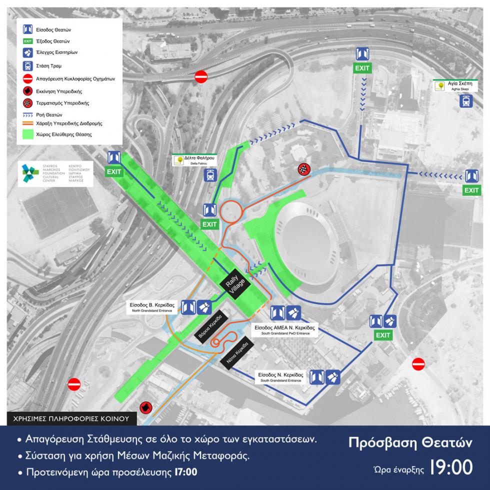 EKO Super Special Stage: Πώς θα φτάσετε στην Πλατεία Νερού