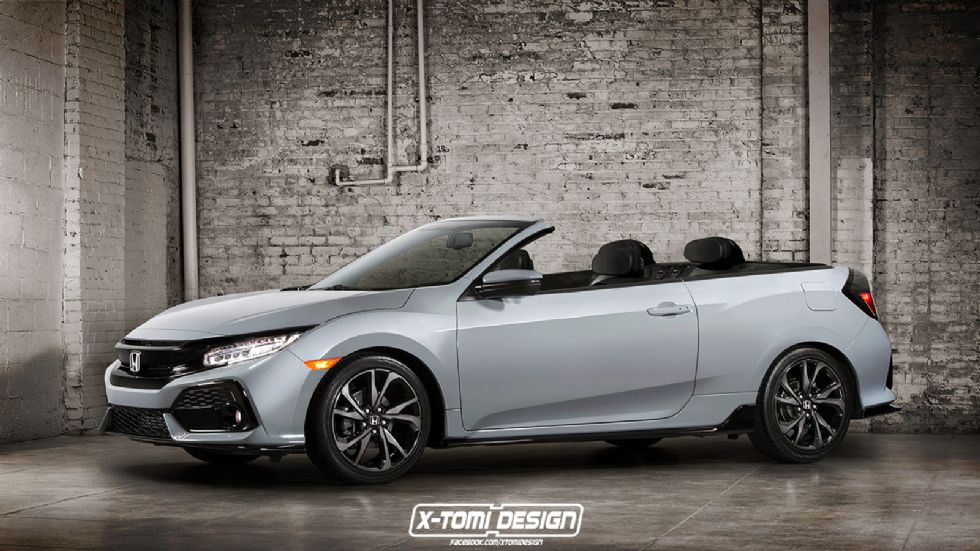 Εσείς τι λέτε, θα θέλατε να δείτε ένα Honda Civic Cabrio (ψηφιακά επεξεργασμένη εικόνα) κάποια στιγμή στο μέλλον; 