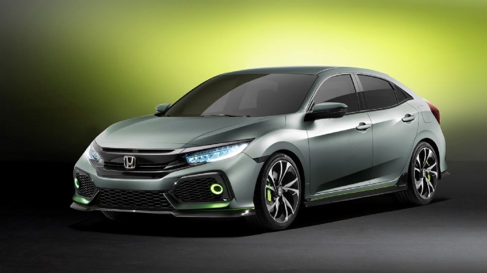 Αυτό είναι το πρωτότυπο Honda Civic Hatchback Concept, η βάση εξέλιξης δηλαδή του μοντέλου παραγωγής. Ενδέχεται με τη μορφή του να μας προϊδεάζει για τις Type S και Type R μελλοντικές εκδόσεις.