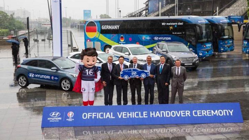 Η Hyundai Motor θα προμηθεύσει περισσότερα από 350 οχήματα, συμπεριλαμβανομένων των Genesis, Santa Fe, Tucson και i20 για τις ανάγκες του UEFA EURO 2016.