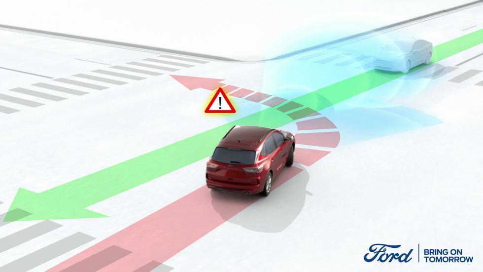 Η τεχνολογία Intersection Assist μπορεί αυτόματα να ενεργοποιήσει τα φρένα όταν το αυτοκίνητο κινείται με ταχύτητα έως 30 km/h για να αποτρέψει ή να μετριάσει τις επιπτώσεις μιας σύγκρουσης.