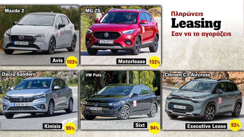 Πόσο συμφέρει το Leasing σε Avis, Motorlease, Kinisis, Sixt & Executive Lease;