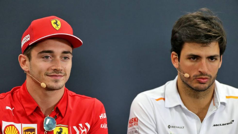 Το νέο δίδυμο οδηγών της Ferrari, Leclerc και Sainz.