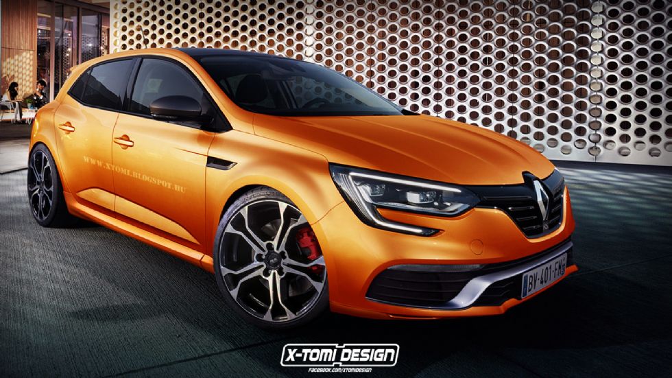 Το νέο Renault Megane RS (ψηφιακά επεξεργασμένη εικόνα) αναμένεται το 2017 ως ένα 5θυρο, 4κίνητο, hot hatch απόδοσης άνω των 300 ίππων. Φυσικός του «εχθρός» το «συνονόματο» Ford Focus RS.