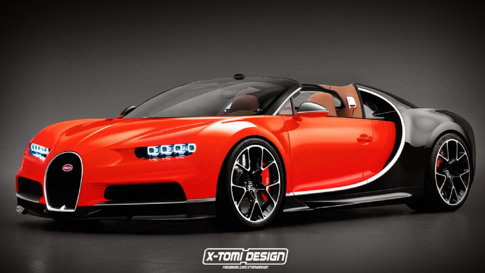 Πάρτε μια ψηφιακή ματιά της μελλοντικής Bugatti Chiron Grand Sport Roadster.