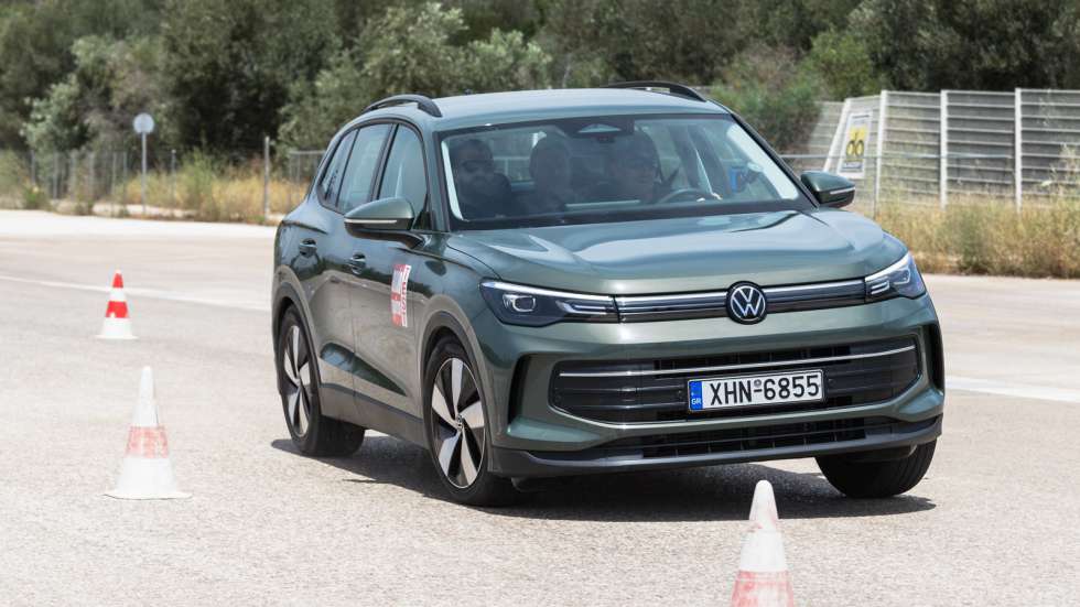 To νέο VW Tiguan στη δοκιμή αποφυγής κινδύνου