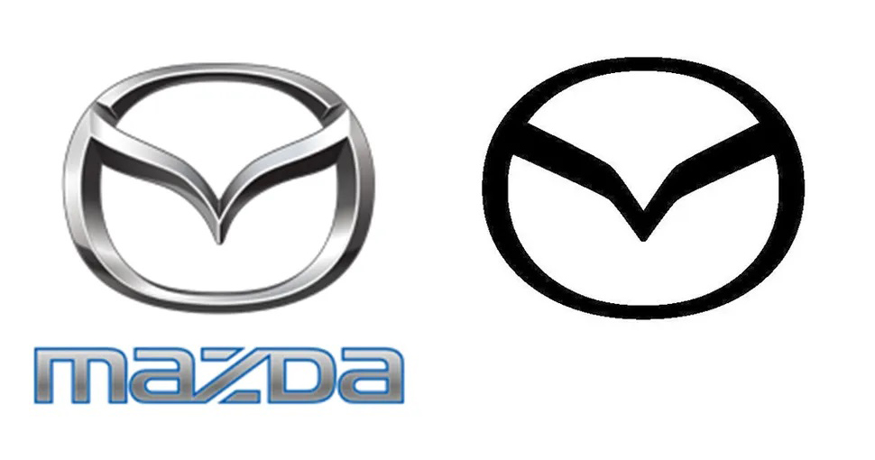 Δεξιά, το φημολογούμενο νέο σήμα της Mazda.