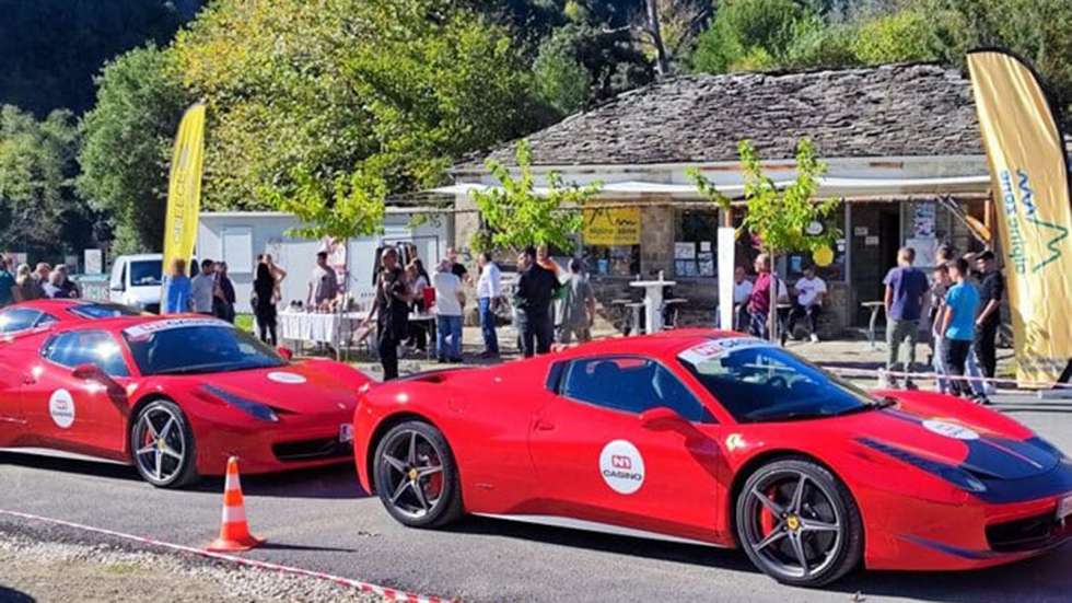 Απόβαση 20 Ferrari στην Ήπειρο | Πρώτη στάση στο γεφύρι της Πλάκας (+video)