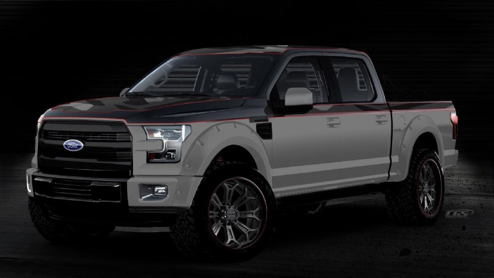 Το BMX-themed F-150 αφήνει στο πλάι τον 3.5 EcoΒoost V6 κινητήρα, παίρνοντας τον ατμοσφαιρικό 5λιτρο V8. Μόνο που προσθέτει και έναν υπερσυμπιεστή της Whipple. Προορίζεται για ανθρώπους των extreme sp