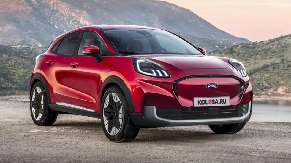 Ψηφιακή εικόνα του kolesa.ru για το ανανεωμένο Ford Puma.