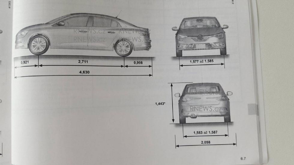 Αυτή είναι η πρώτη διαρροή του Megane Sedane και μας δίνει μία εικόνα για την αισθητική του μοντέλου καθώς και τις διαστάσεις του.