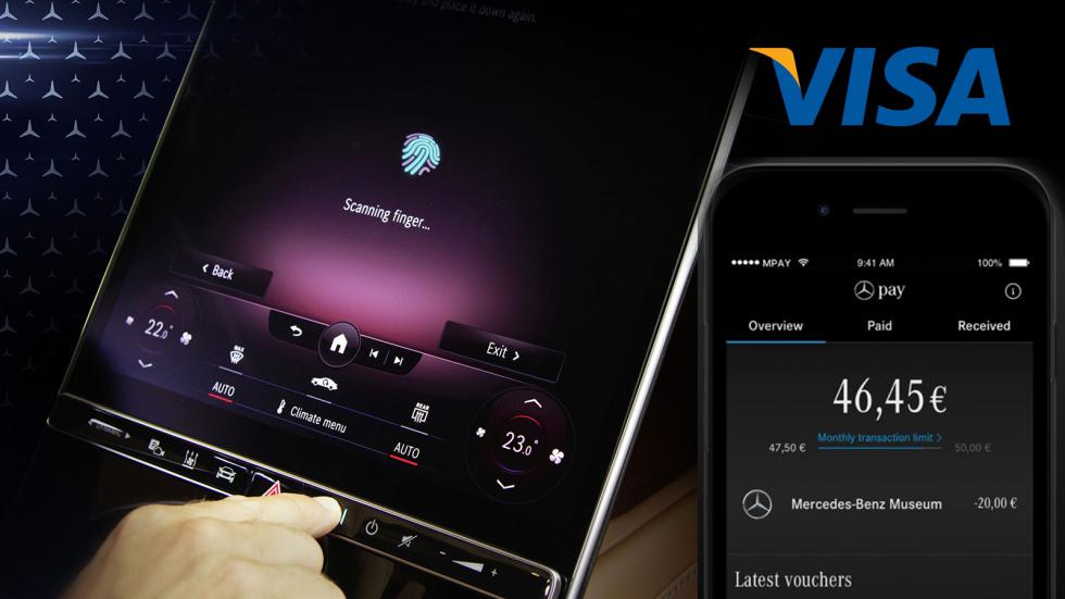 Mercedes pay: Πληρωμή από το αυτοκίνητο με touch ID