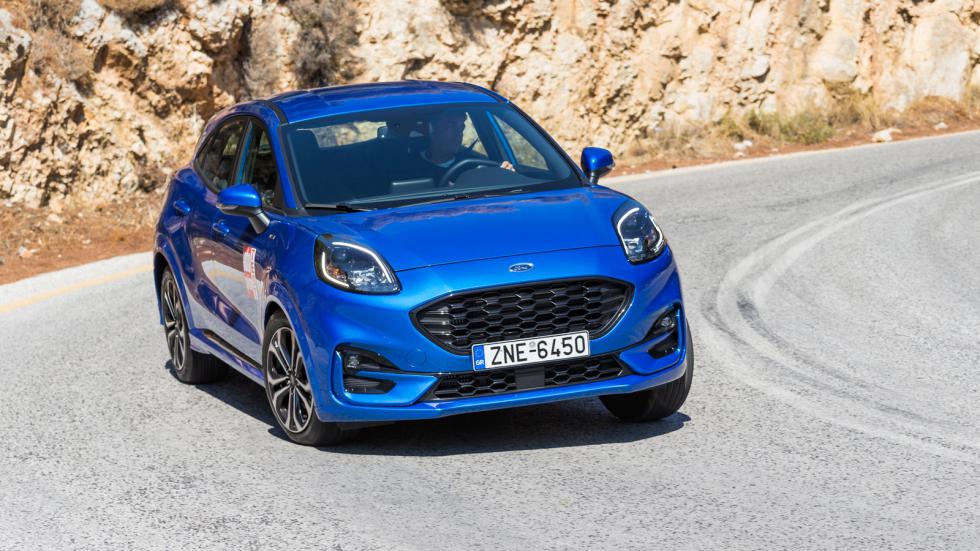 Το Ford Puma των 125 ίππων με το 6άρι χειροκίνητο κιβώτιο είναι το κορυφαίο ήπια υβριδικό μικρό SUV στην κατανάλωση στο ταξίδι, με 4 λτ./100 χλμ. κίνησης στην Εθνική Οδό.