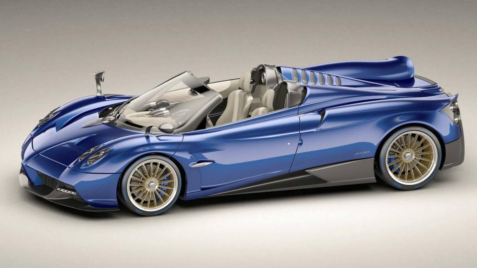 Επιβλητική αναμφισβήτητα η μορφή του Huayra Roadster. 