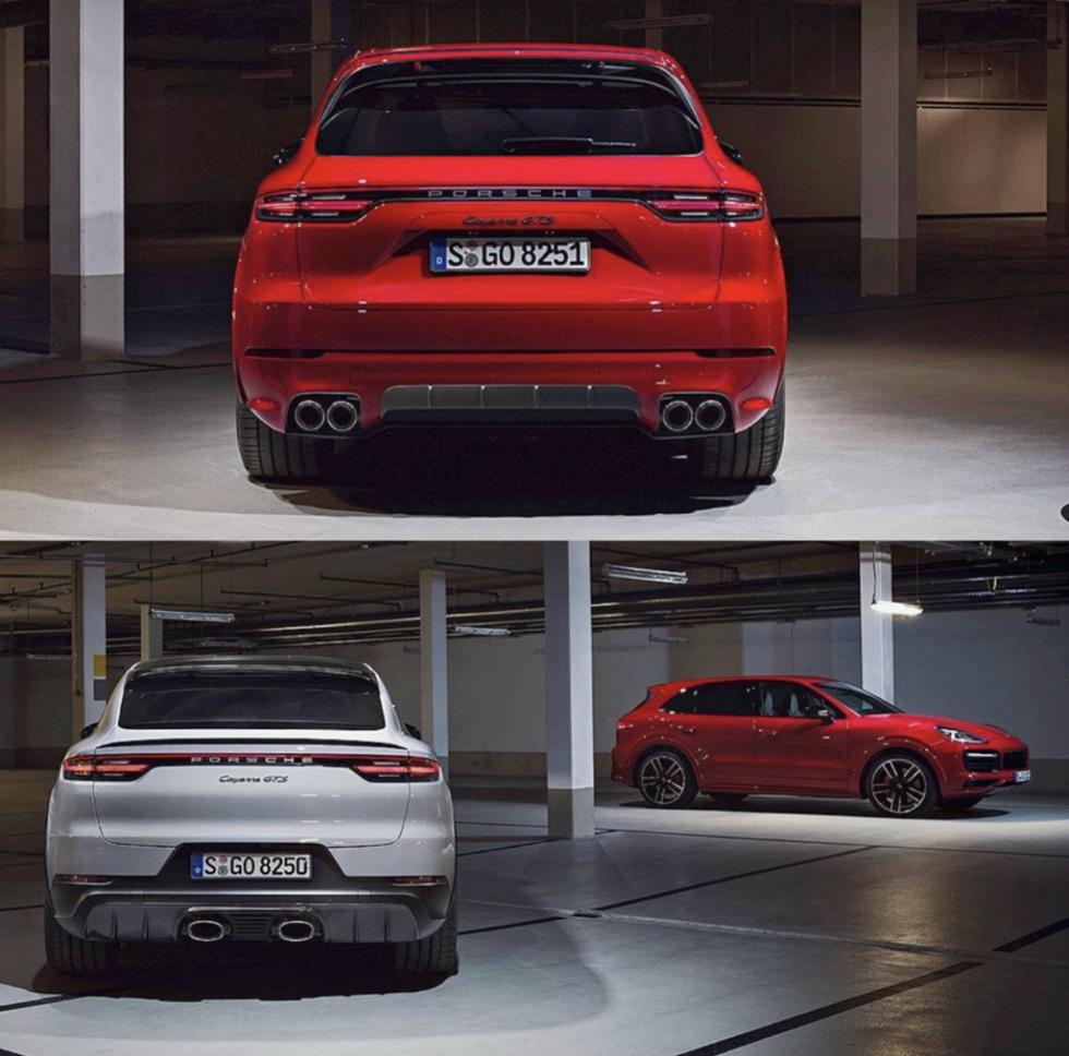 Η νέα Porsche Cayenne Coupe GTS δίπλα στην Cayenne GTS.  