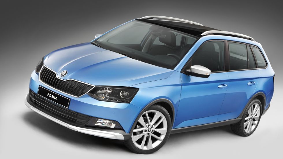 Στη Γενεύη θα βρεθεί και το Skoda Fabia Combi ScoutLine, που διαθέτει off-road εμφάνιση και έξι κινητήρες ισχύος 75 - 110 ίππων.