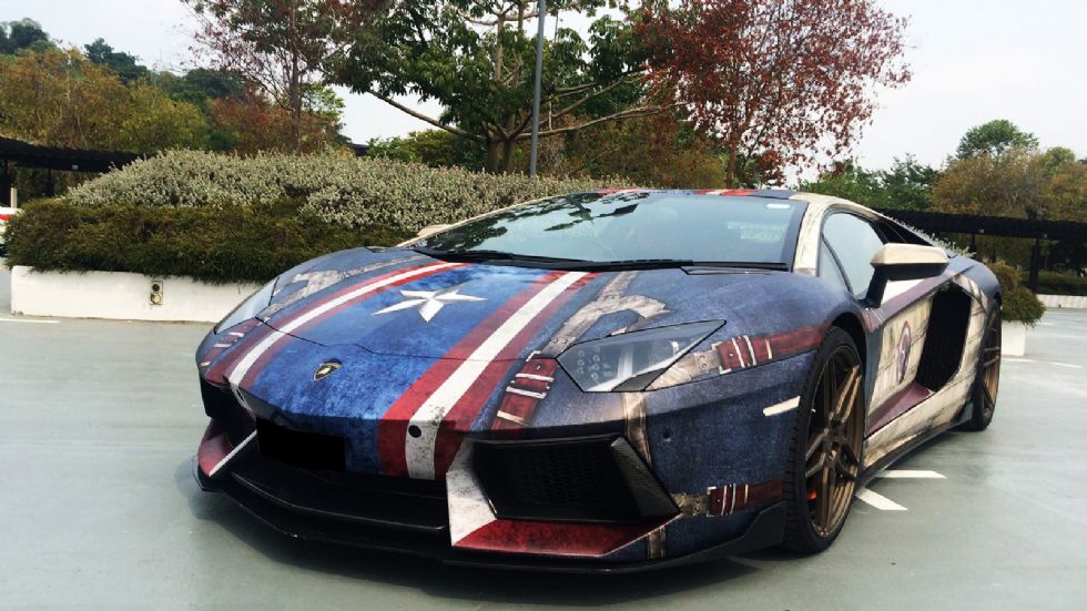 Τη Lamborghini Aventador φαίνεται πως προτιμά και ο Captain America.