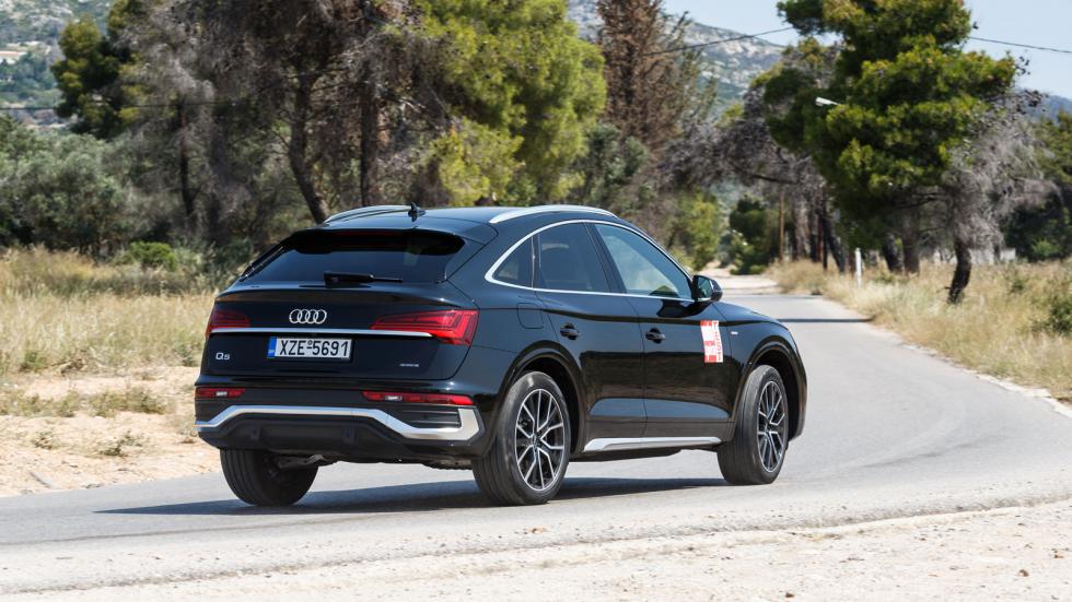 Σε πιο υψηλούς ρυθμούς το D-SUV της Audi είναι αρκετά ευέλικτο για το μεγάλο βάρος του (1.805 κιλά), χωρίς πάντως το ελαφρύ τιμόνι να δίνει πιο έντονο οδηγικό αποτύπωμα.