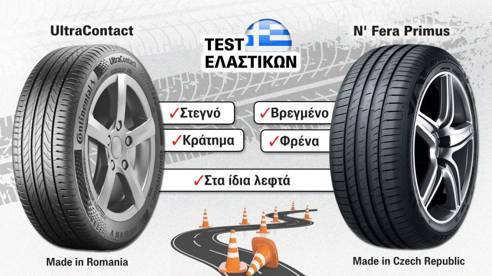 Nexen Vs Continental: Ν' Fera Primus ή UltraContact - Ποιο είναι καλύτερο;