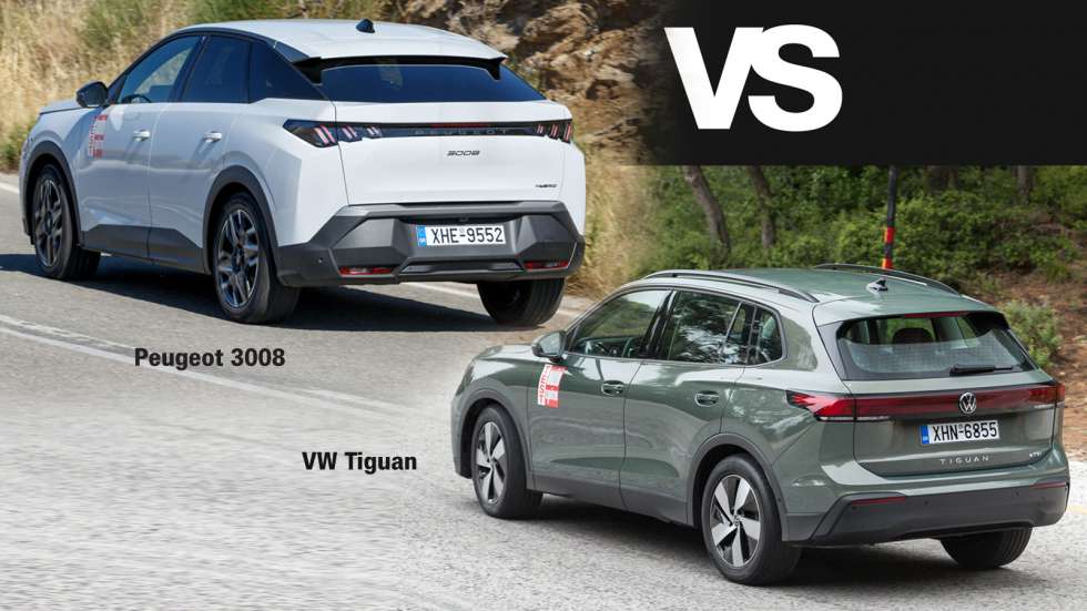 Ήπια υβριδικά SUV με χώρους & ποιότητα: Peugeot 3008 vs VW Tiguan