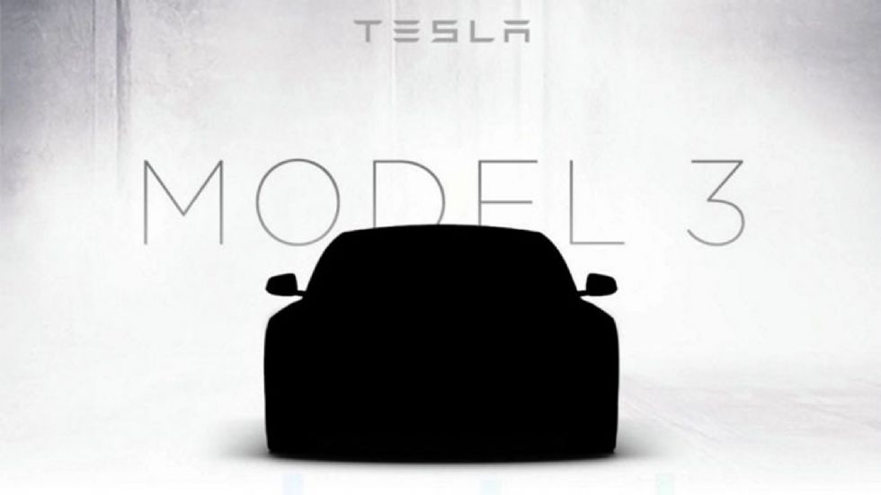 Η Tesla Motors δίνει σήμερα στη δημοσιότητα την πρώτη προωθητική εικόνα του Model 3, το οποίο θα αποκαλυφθεί επισήμως στην έκθεση της Ν. Υόρκης στις 31 Μαρτίου.