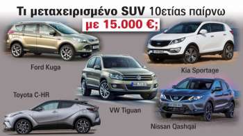 Τι μεταχειρισμένο SUV 10ετίας παίρνω με 15.000 ευρώ;