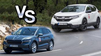 Υβριδικό Honda CR-V με 184 PS Vs Ηλεκτρικό Skoda Enyaq με 180 PS