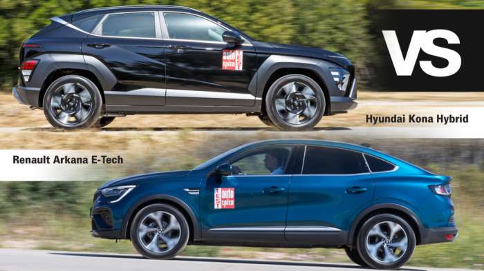 Σύγκριση Hyundai Kona Hybrid Vs Renault Arkana Hybrid – autotriti.gr