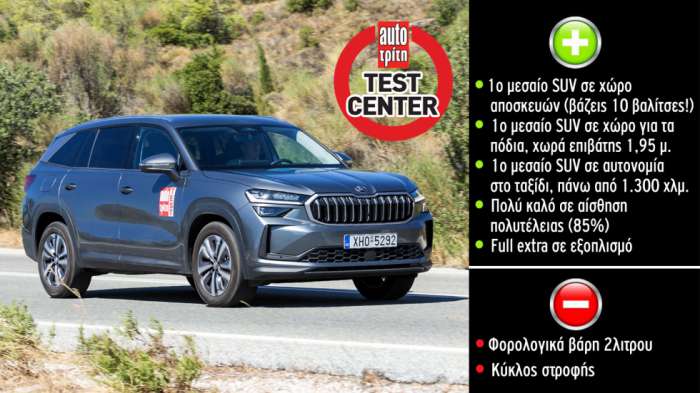 Skoda Kodiaq: Το πιο ευρύχωρο SUV της κατηγορίας στο AutoΤρίτη Test Center