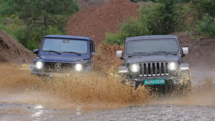 Μercedes G 500 Vs Jeep Wrangler