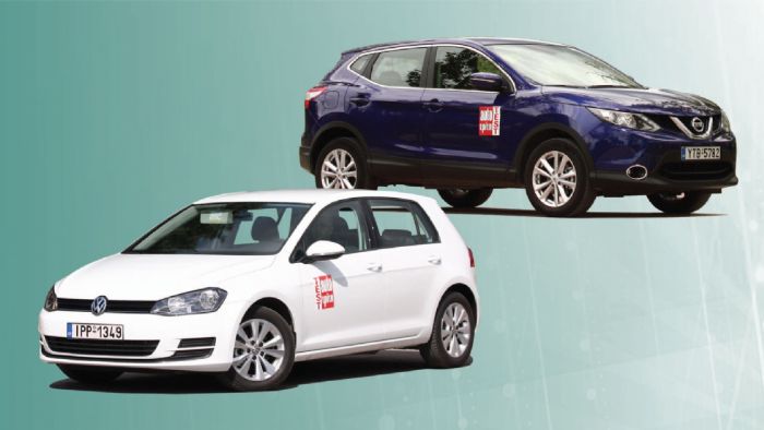 Nissan Qashqai 1,5 dCi vs VW Golf 1,6 TDI BMT