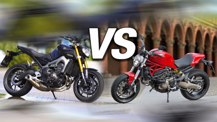 Ducati Monster 821 VS Yamaha MT-09