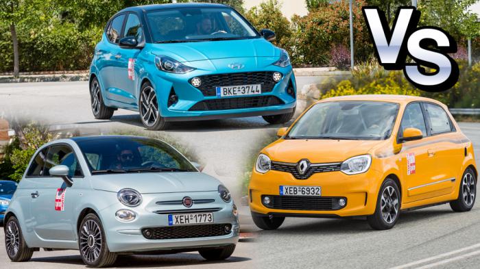 Fiat 500 Vs Hyundai i10 Vs Renault Twingo