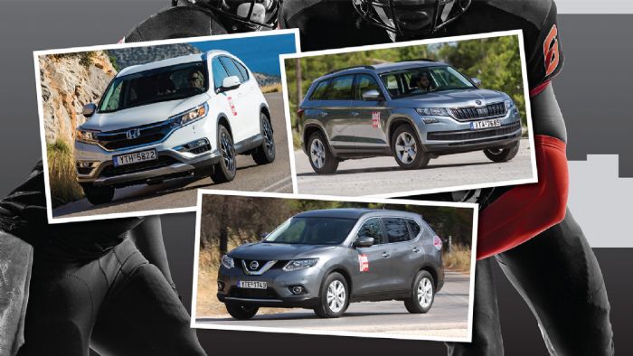 Skoda Kodiaq Vs Nissan X-Trail Vs Honda CR-V