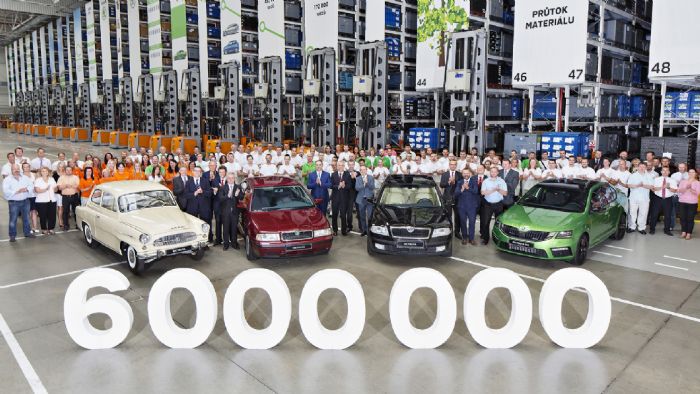 H Skoda κατασκεύασε την Octavia υπ` αριθμόν 6.000.000 στο εργοστάσιό της στο Μλάντα Μπόλεσλαβ της Τσεχίας. Η ιστορία του μοντέλου ξεκινάει πίσω στο μακρινό 1959, με τη σύγχρονη εκδοχή του να υπάρχει σ