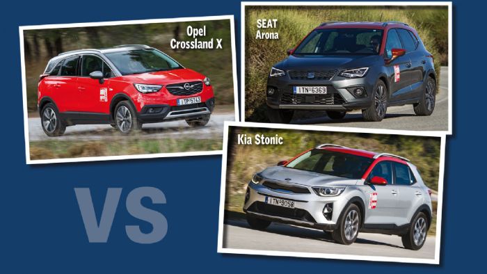 Kia Stonic Vs Opel Crossland X Vs SEAT Arona