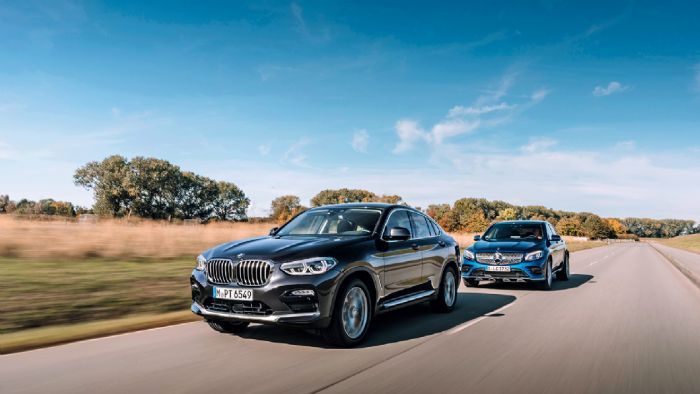 BMW X4 vs  Mercedes GLC Coupe 