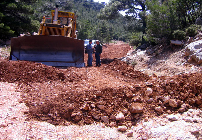 Εργασίες στις διαδρομές του Ακρόπολις 