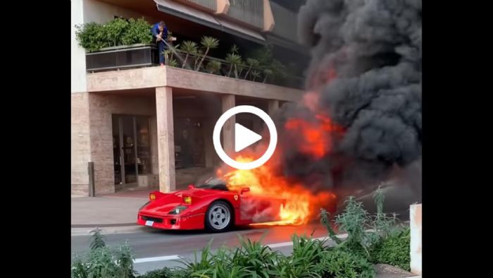 Ferrari F40 γίνεται στάχτη στο Μονακό