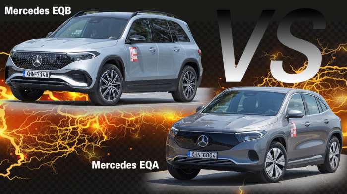 Mercedes EQA  Mercedes EQB;  ; 