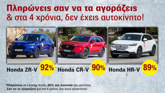 Saracakis Leasing: Πουλάει τα Honda ακριβότερα από τις άλλες μάρκες
